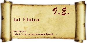 Ipi Elmira névjegykártya